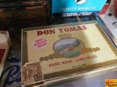 Advertising Lot: Bugler Cigarette Kit, Doral Dispenser, Winston Sign, and Cigar Boxes