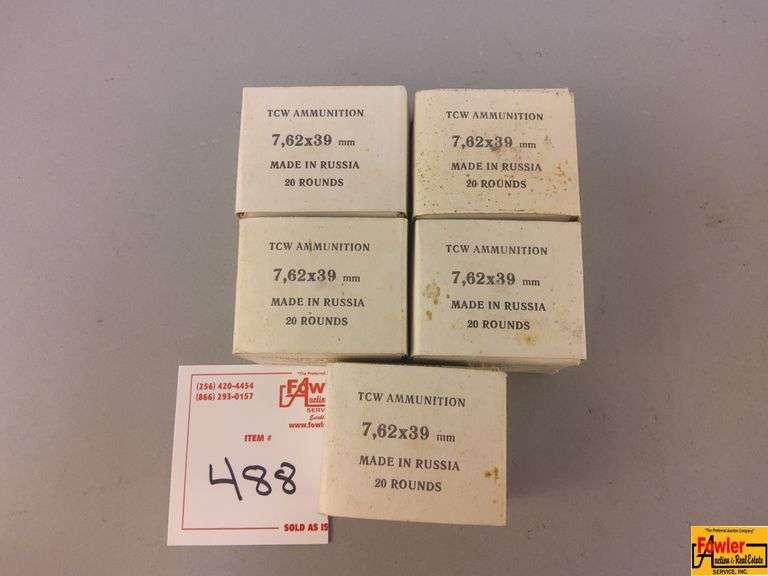 5 Boxes of Russian 7.62 Ammo