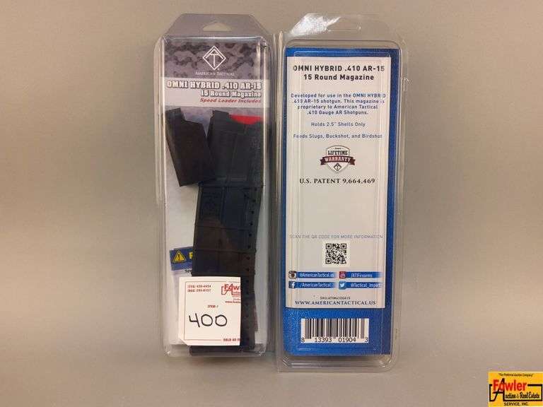 2 Omni Hybrid .410 AR 15, 15 round magazine