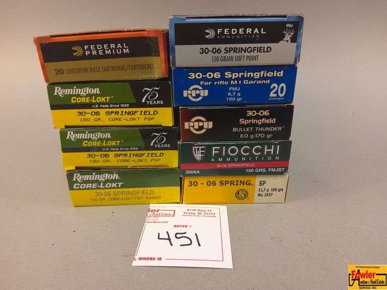 9 Boxes 30-06 Ammo