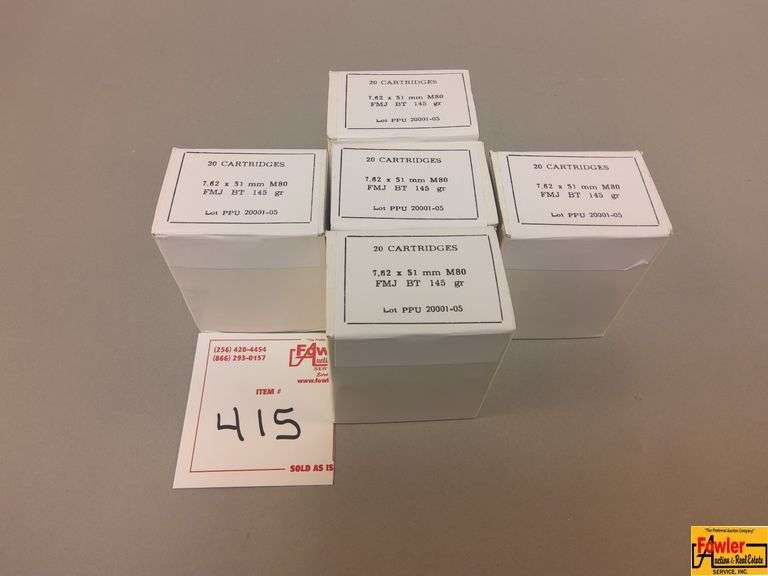 5 Boxes of 7.62 Ammo