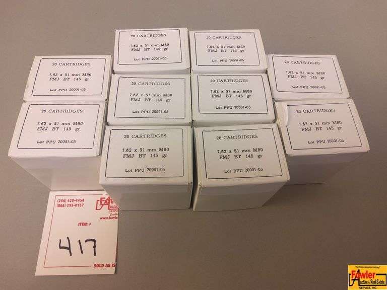 5 Boxes of 7.62 Ammo