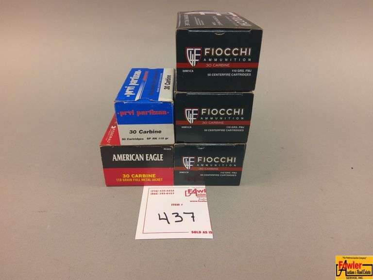 5 Boxes of .30 Carbine Ammo