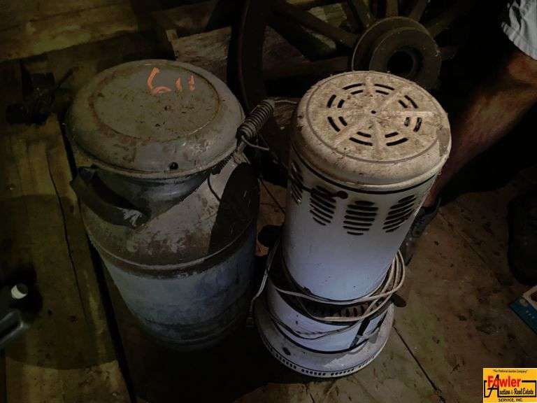 Metal Milk Can With Propane Heater