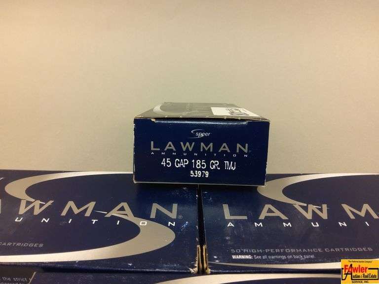4 Boxes of Lawman 45 cal Ammo