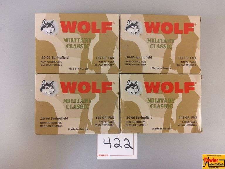 4 Boxes of Wolf 30-06 Springfield Ammo