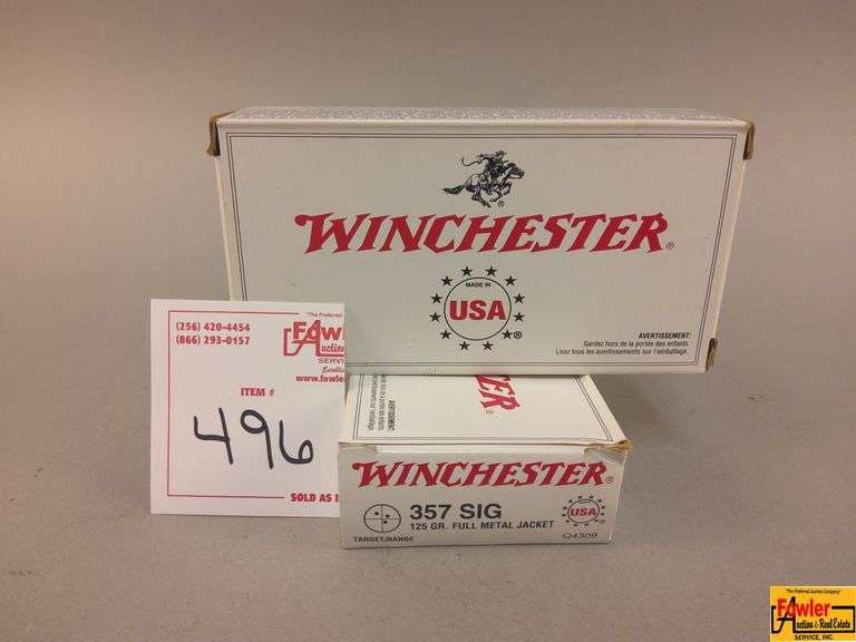 (2) Boxes Of Winchester 357 Sig Ammo