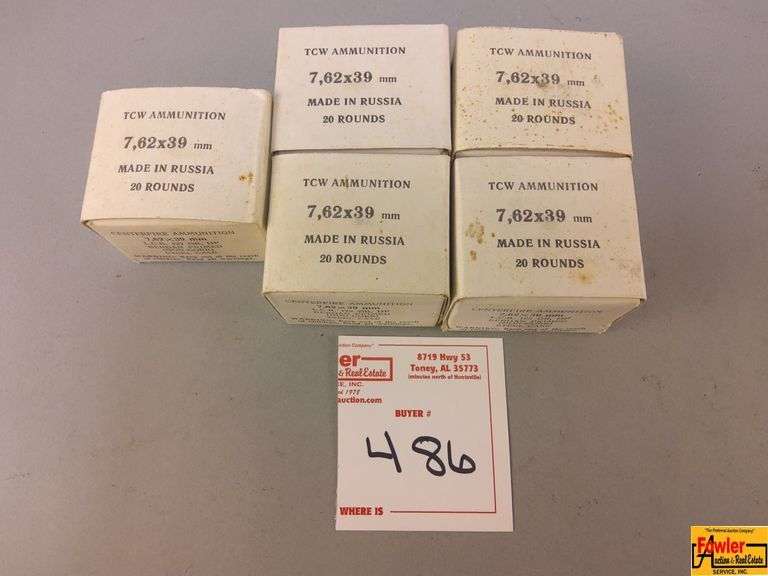 5 Boxes of Russian 7.62 Ammo