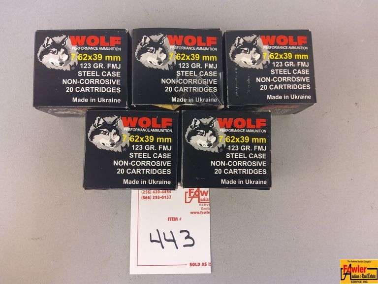 5 Boxes 7.62 Wolf Ammo