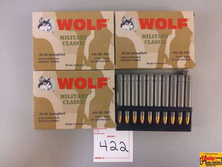 4 Boxes of Wolf 30-06 Springfield Ammo
