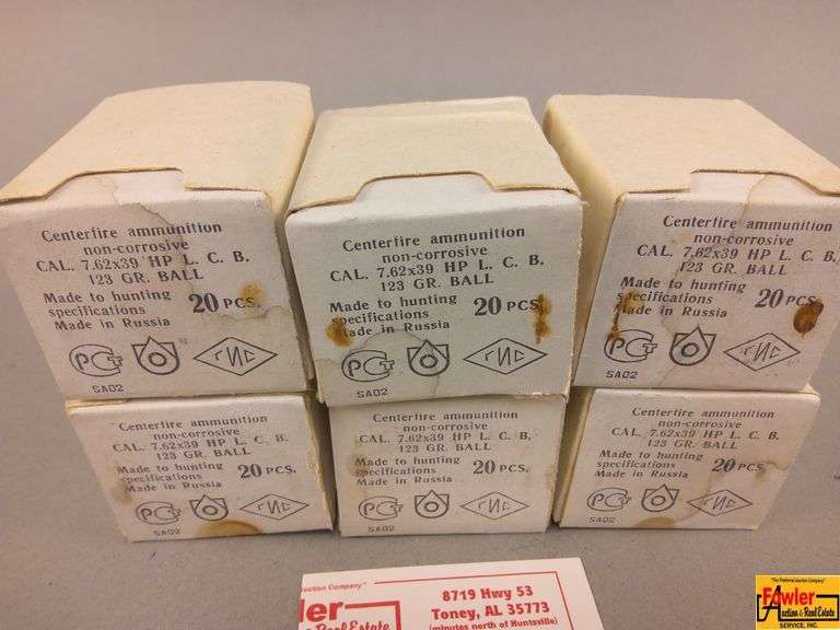 6 Boxes of Russian 7.62 Ammo