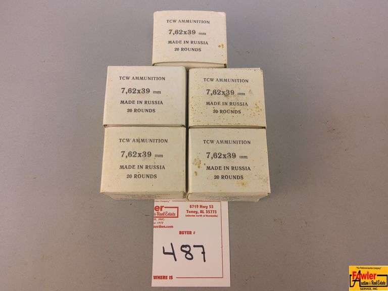 5 Boxes of Russian 7.62 Ammo
