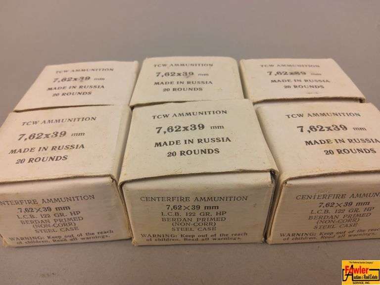 6 Boxes 7.62 Russian Ammo