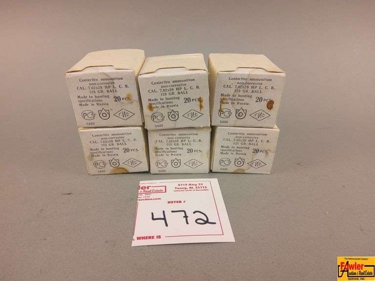 6 Boxes of Russian 7.62 Ammo