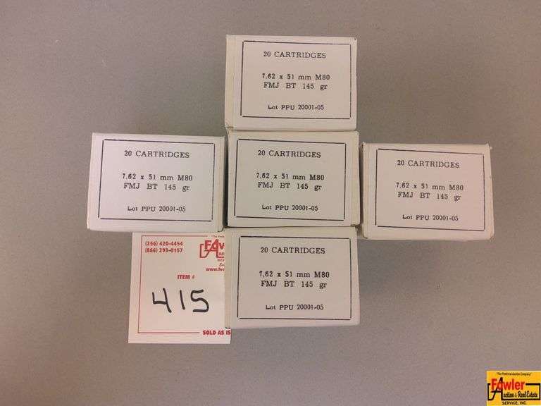 5 Boxes of 7.62 Ammo