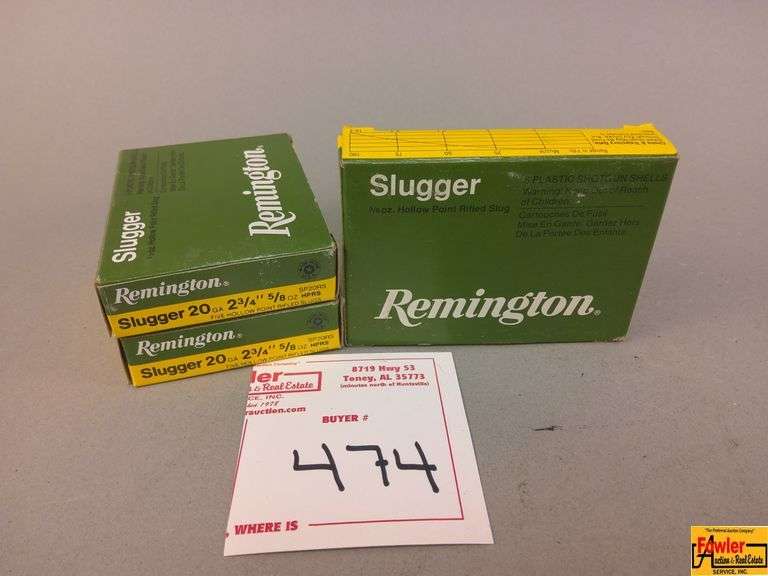 3 Boxes Remington 20 ga Slug