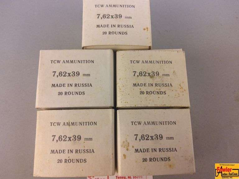 5 Boxes of Russian 7.62 Ammo