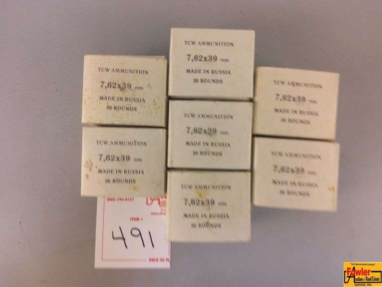 7 Boxes of Russian 7.62 Ammo