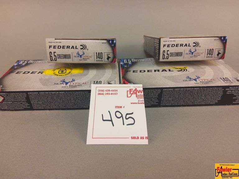 (4) Boxes Of Federal 6.5 Creedmoor Ammo