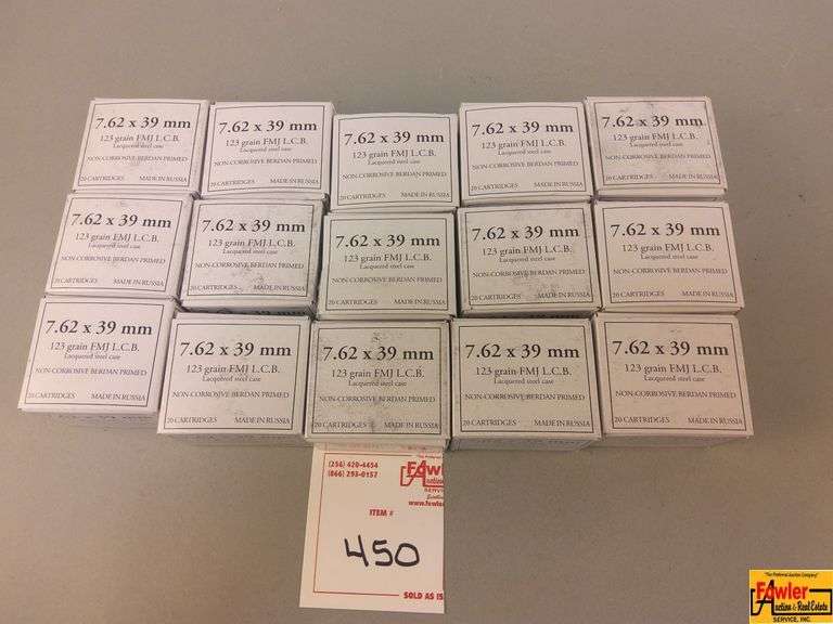 15 Boxes of Russian 7.62 Ammo