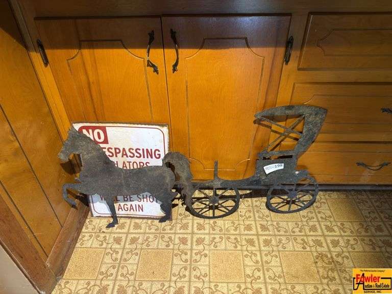 Cast Iron Horse & Buggy