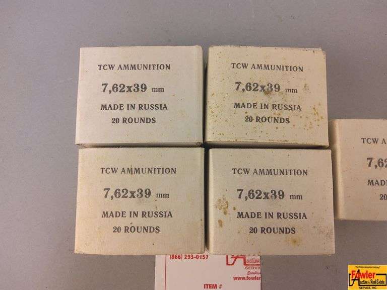5 Boxes of Russian 7.62 Ammo