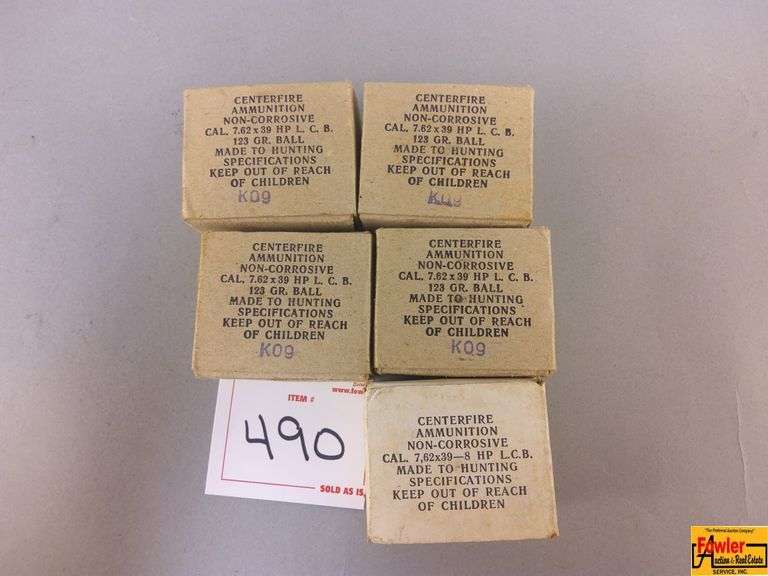 5 Boxes of Russian 7.62 Ammo