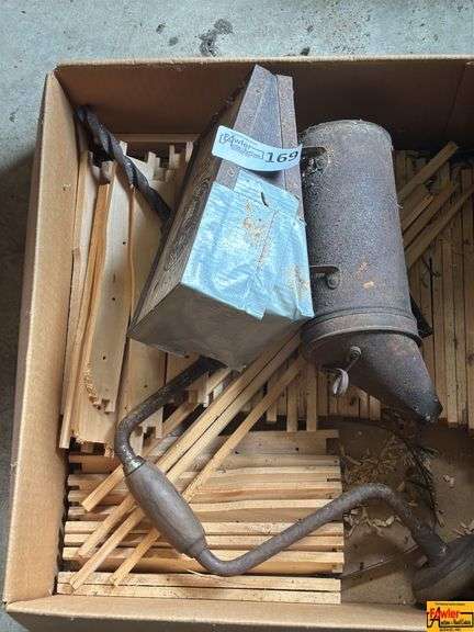 Vintage Beehive Smoker & Vintage Hand Crank Drill