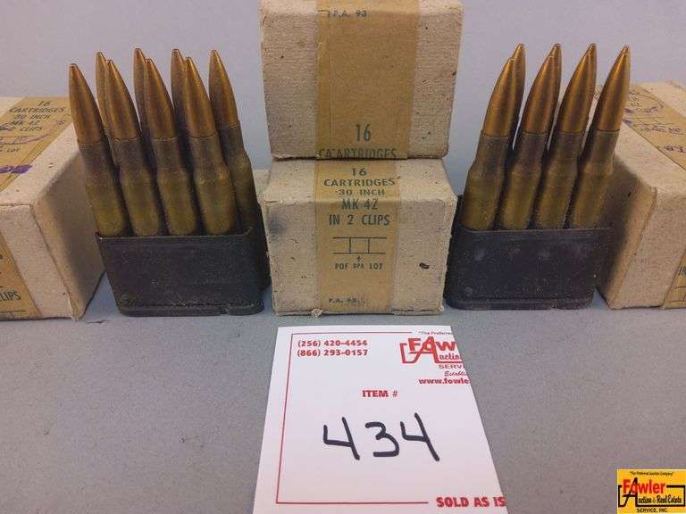 4 Boxes of .30 Cal MK4Z Ammo 2 Clips in each box