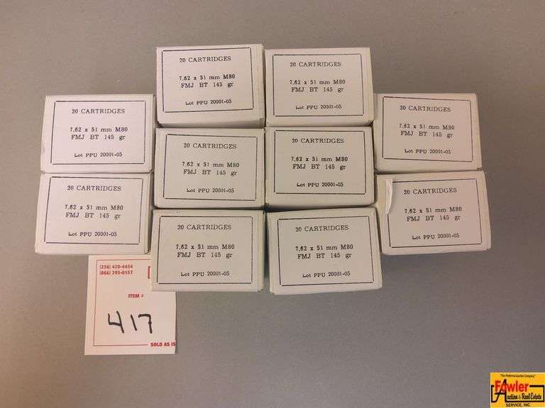 5 Boxes of 7.62 Ammo