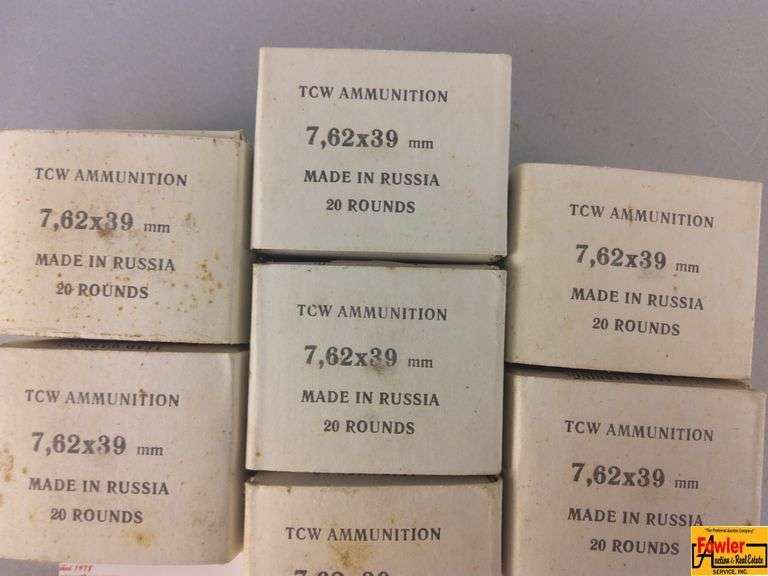 7 Boxes of Russian 7.62 Ammo