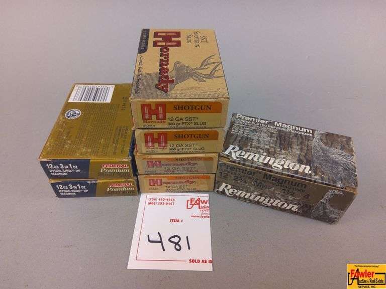 7 Boxes 12 ga Shotgun Slugs and 4 Shot