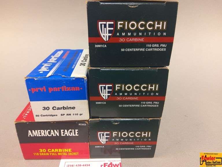 5 Boxes of .30 Carbine Ammo