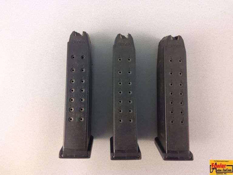 3 KCI 9mm magazines for Glock 17