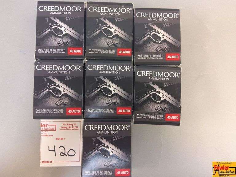 7 Boxes of Creedmoor .45 Auto