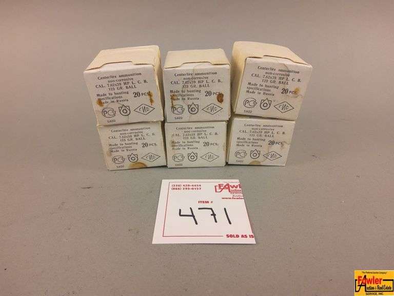 6 Boxes of Russian 7.62 Ammo