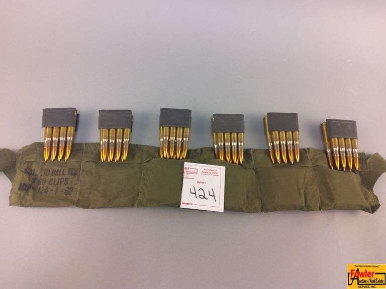 48 Rounds of .30 Cal Ammo 8 Round Clips