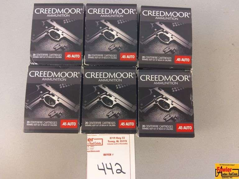 6 Boxes Creedmoor 45 Cal Ammo