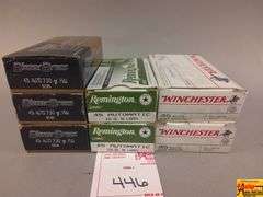 3 Boxes Blazer Brass 45 Auto, 2 Boxes Remington 45 Auto & 2 Boxes Winchester 45 Auto Ammo