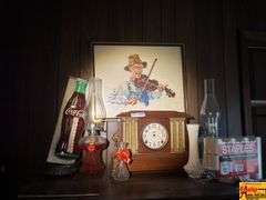 Mantle Clock, Kerosene Lamps, Wall Décor