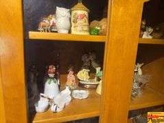 Contents Of Cabinet:  Figurines, Tea Cups & Glassware