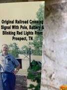 Original Railroad Crossing Signal, Battery & Pole That Was Located In Prospect, Tennessee (to be put together)