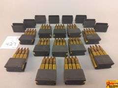 12 Clips of .30 Cal Ammo and 8 Empty Clips