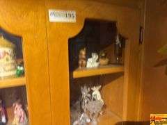 Contents Of Cabinet:  Figurines, Tea Cups & Glassware
