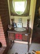 Entry Table, Mirror & Contents on table