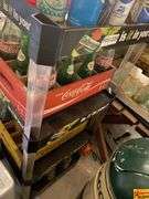 Rack Of Coke Crates, Cans & Bottles