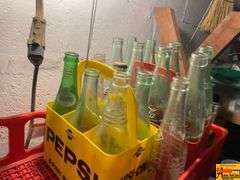 Rack Of Coke Crates, Cans & Bottles