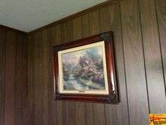 "Lamplight Bridge" by Thomas Kinkade & Framed Cowboy Fiddler