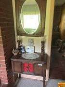 Entry Table, Mirror & Contents on table