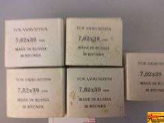 5 Boxes of Russian 7.62 Ammo